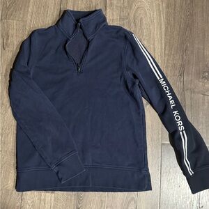 Michael Kors Men's Navy Half-Zip Jacket
